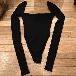 Are You Am I ribbed long sleeve bodysuit
